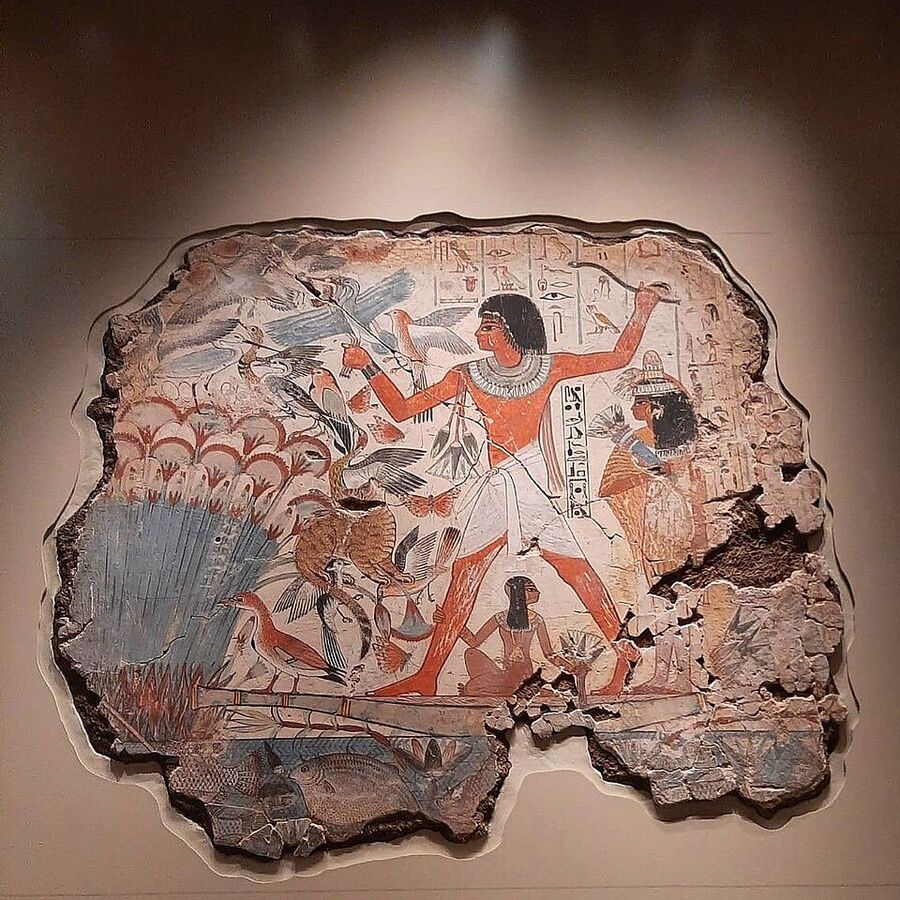 Ancient Egypt, "Fowling in the Marshes" (tomb of Nebamun), c. 1350 BC