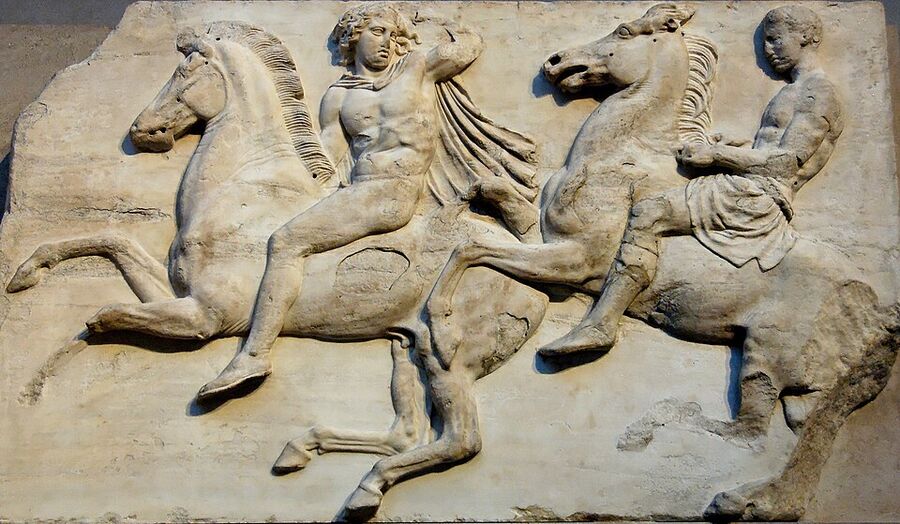 Phidias (workshop), Parthenon frieze "The Cavalcade" (west frieze), c. 447–432 BC