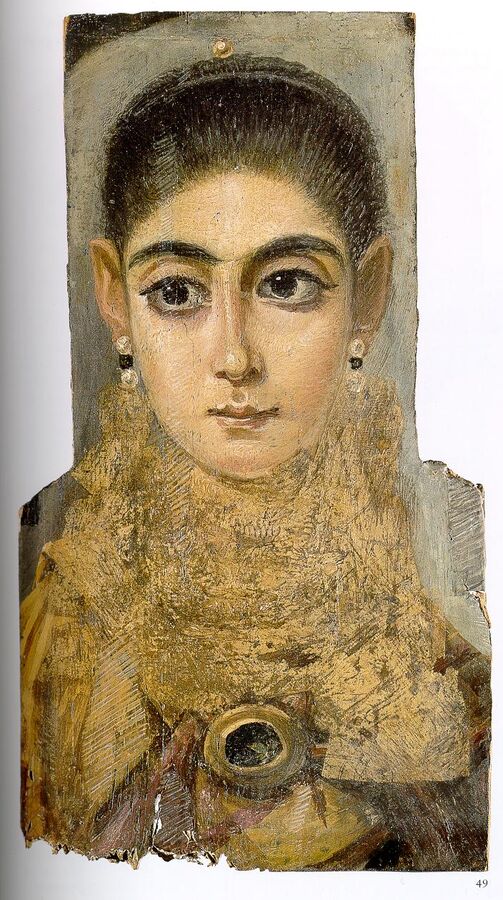 Roman Egypt, "Portrait of a Young Woman" (Fayum portrait, encaustic), 2nd cent. AD