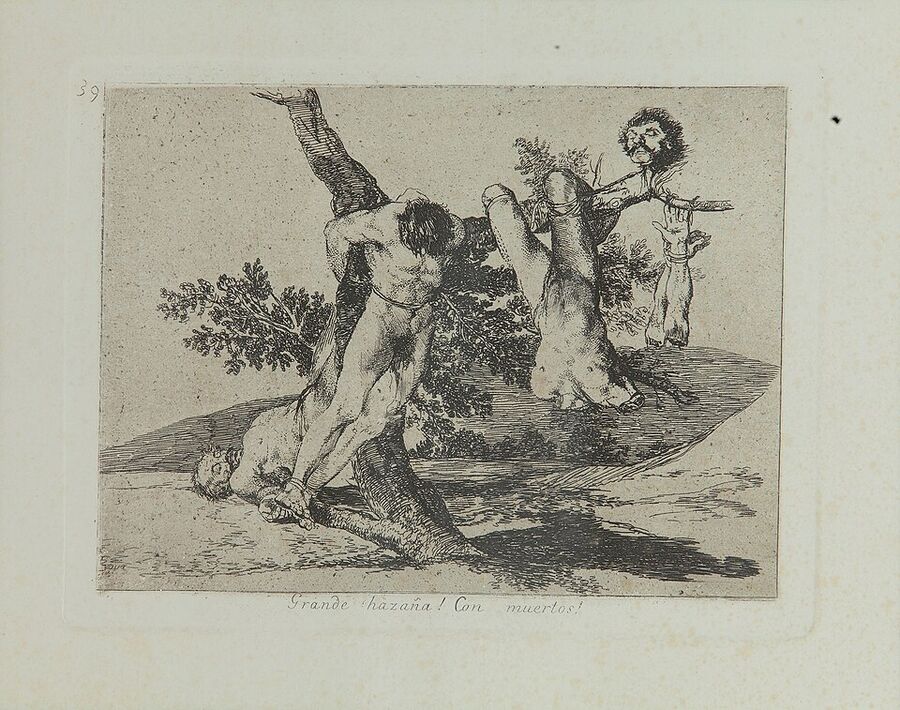 Francisco Goya, from the series "The Disasters of War": "A Heroic Feat! With Dead Men!," c. 1810–1815
