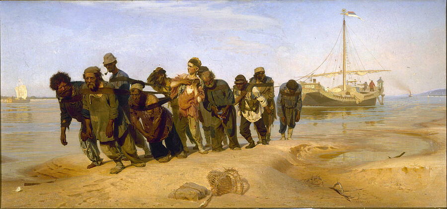 Ilya Repin, "Barge Haulers on the Volga," 1870–1873