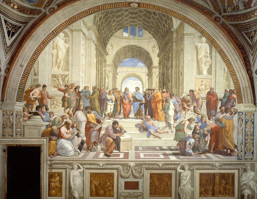 Raphael, "The School of Athens" (1509–11), the Vatican — the philosophers of antiquity