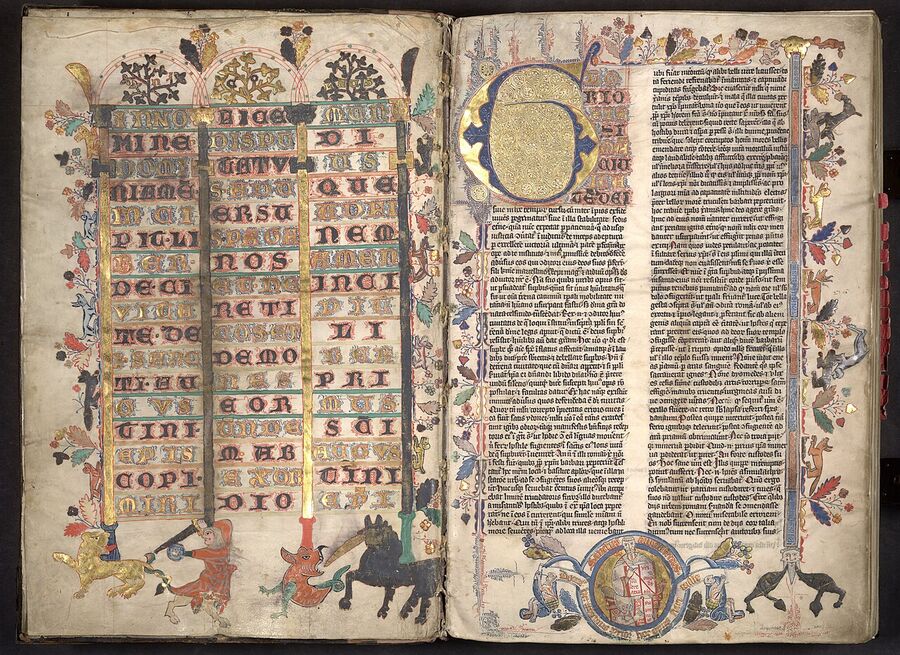 Illuminated manuscript of Augustine's "The City of God," 1347
